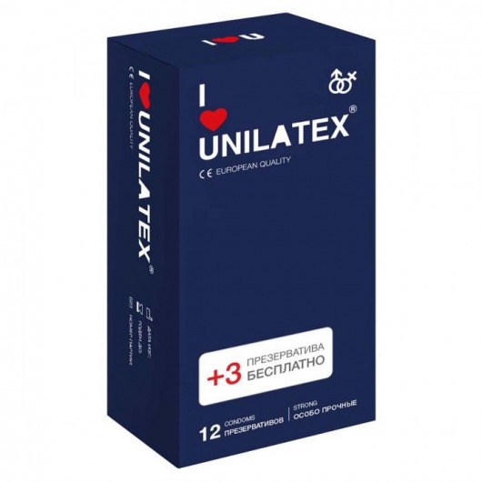 Ультрапрочные презервативы Unilatex Extra Strong - 12 шт. + 3 шт. в подарок - Unilatex - купить с доставкой в Набережных Челнах