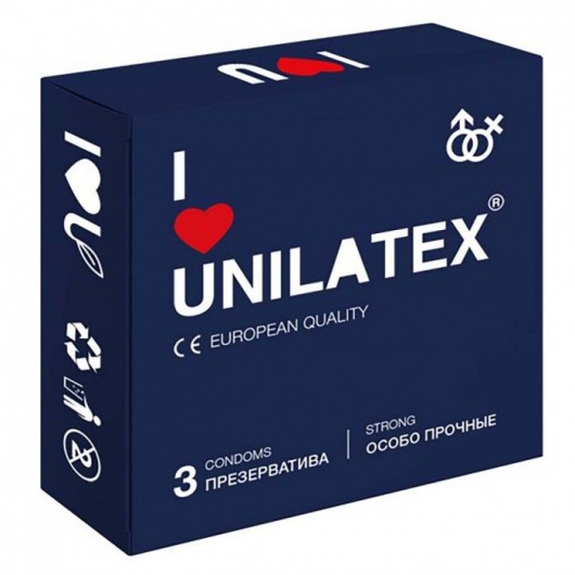 Ультрапрочные презервативы Unilatex Extra Strong - 3 шт. - Unilatex - купить с доставкой в Набережных Челнах
