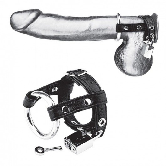 Утяжка на пенис на замочке Duo Cock And Ball Lock - BlueLine - купить с доставкой в Набережных Челнах