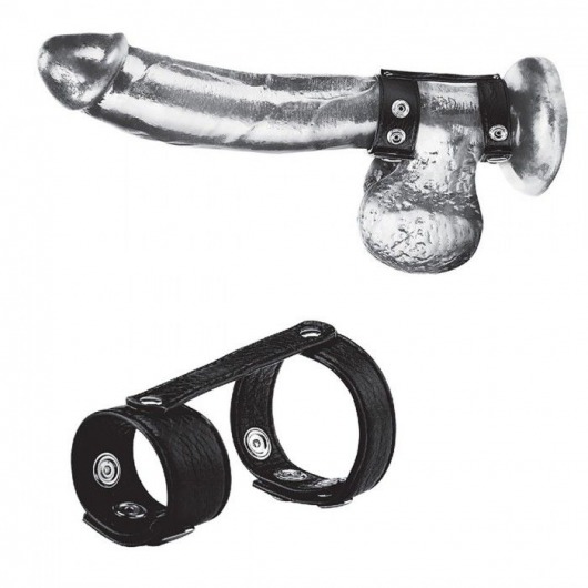 Утяжка на пенис с клёпками Duo Snap Cock And Ball Ring - BlueLine - купить с доставкой в Набережных Челнах