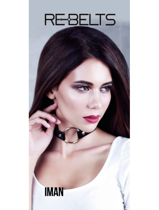 Чёрный чокер-кляп Iman Black - Rebelts - купить с доставкой в Набережных Челнах
