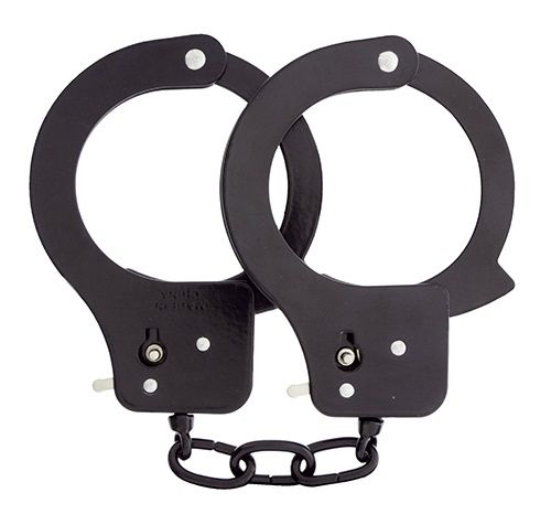 Чёрные наручники из листового металла BONDX METAL CUFFS BLACK - Dream Toys - купить с доставкой в Набережных Челнах