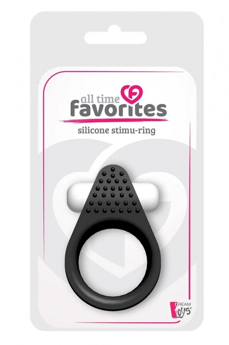 Чёрное эрекционное кольцо LIT-UP SILICONE STIMU RING 1 BLACK - Dream Toys - в Набережных Челнах купить с доставкой