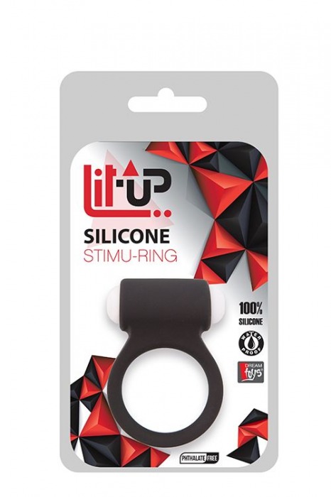 Чёрное эрекционное виброкольцо LIT-UP SILICONE STIMU RING 3 BLACK - Dream Toys - в Набережных Челнах купить с доставкой