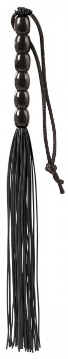 Чёрная мини-плеть из резины Rubber Mini Whip - 22 см. - Blush Novelties - купить с доставкой в Набережных Челнах