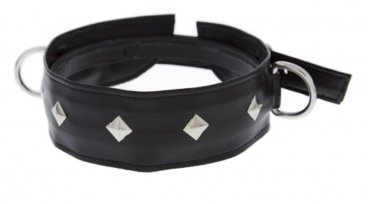 Полиуретановый ошейник с пуклями и D-кольцами Collar with Studs - Blush Novelties - купить с доставкой в Набережных Челнах