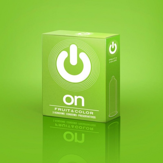 Цветные ароматизированные презервативы ON) Fruit   Color - 3 шт. - ON) - купить с доставкой в Набережных Челнах