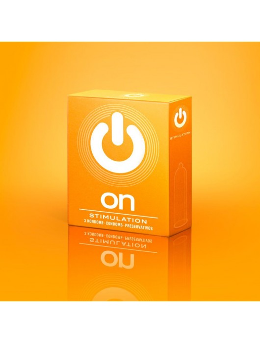 Презервативы ON) Stimulation с точками - 3 шт. - ON) - купить с доставкой в Набережных Челнах