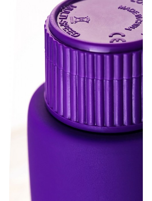 Фиолетовый вибратор с шишечками - 17 см. - A-toys