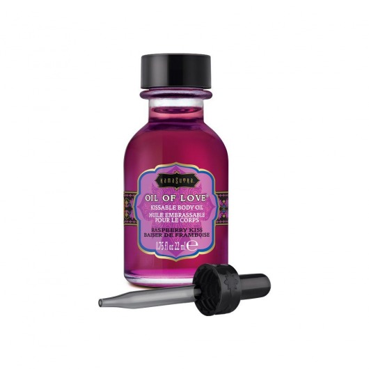 Масло для ласк с ароматом малины Oil of Love Raspberry Kiss - 22 мл. - Kama Sutra - купить с доставкой в Набережных Челнах