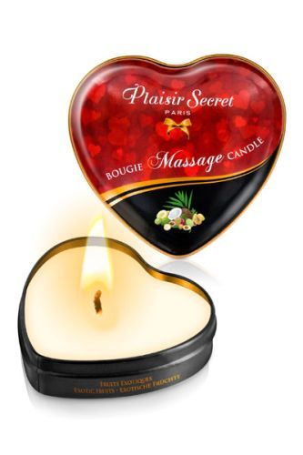 Массажная свеча с ароматом экзотических фруктов Bougie Massage Candle - 35 мл. - Plaisir Secret - купить с доставкой в Набережных Челнах
