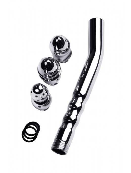Металлический анальный душ с тремя насадками - ToyFa - купить с доставкой в Набережных Челнах
