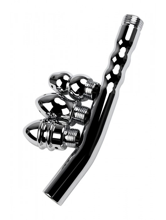 Металлический анальный душ с тремя насадками - ToyFa - купить с доставкой в Набережных Челнах