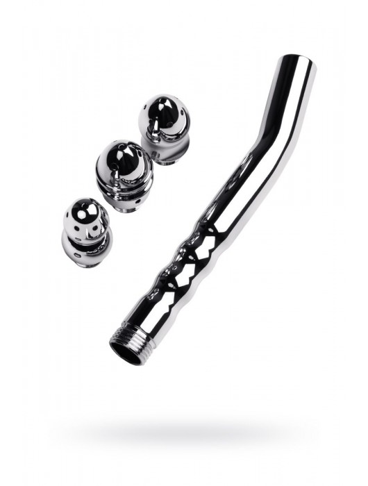 Металлический анальный душ с тремя насадками - ToyFa - купить с доставкой в Набережных Челнах