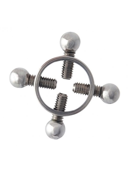 Серебристые зажимы для сосков на винтах - ToyFa - купить с доставкой в Набережных Челнах