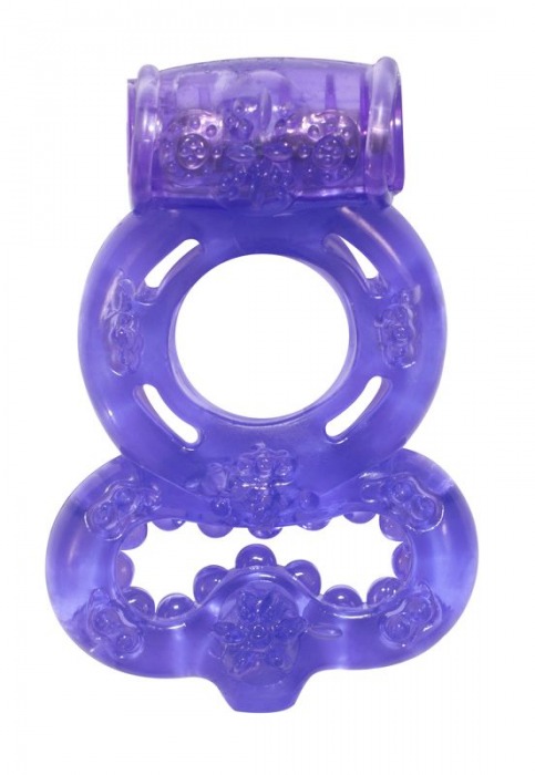 Фиолетовое эрекционное кольцо Rings Treadle с подхватом - Lola Games - в Набережных Челнах купить с доставкой