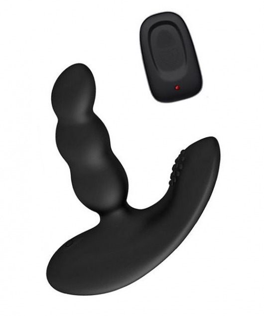 Черный силиконовый стимулятор простаты Levett Nitoc с пультом ДУ - Levett - в Набережных Челнах купить с доставкой