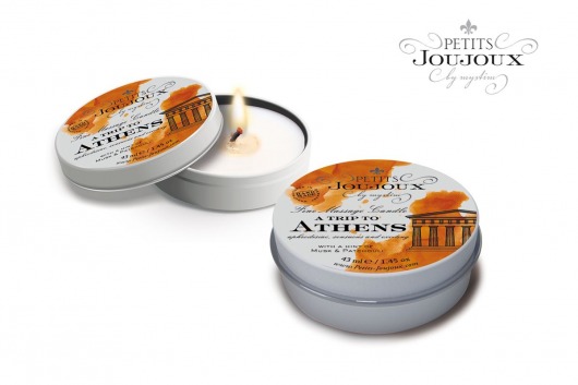 Массажная свеча Petits Joujoux Athens с ароматом муската и пачули - 33 гр. - MyStim - купить с доставкой в Набережных Челнах