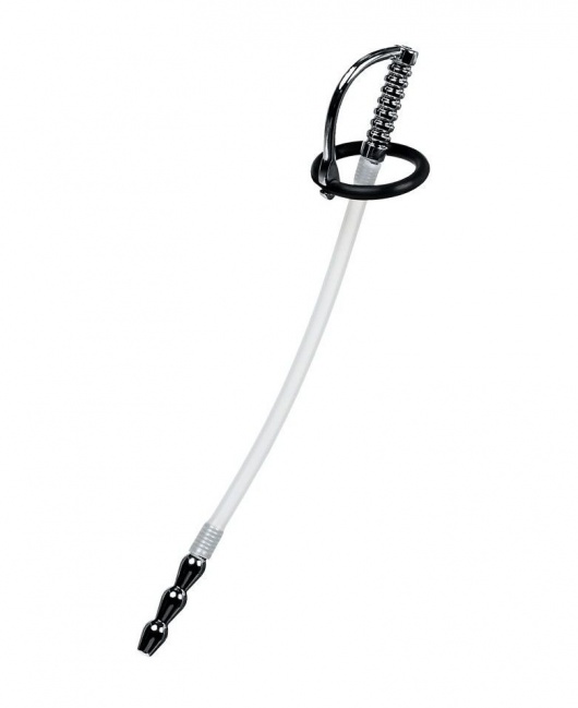 Силиконовый уретральный плаг со сменными фиксирующими кольцами Metal - ToyFa - купить с доставкой в Набережных Челнах