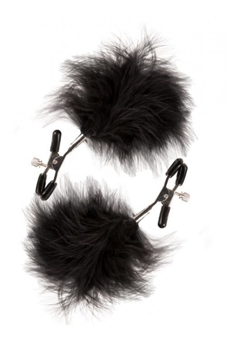 Зажимы для сосков с пухом FEATHERED NIPPLE CLAMPS - Blush Novelties - купить с доставкой в Набережных Челнах