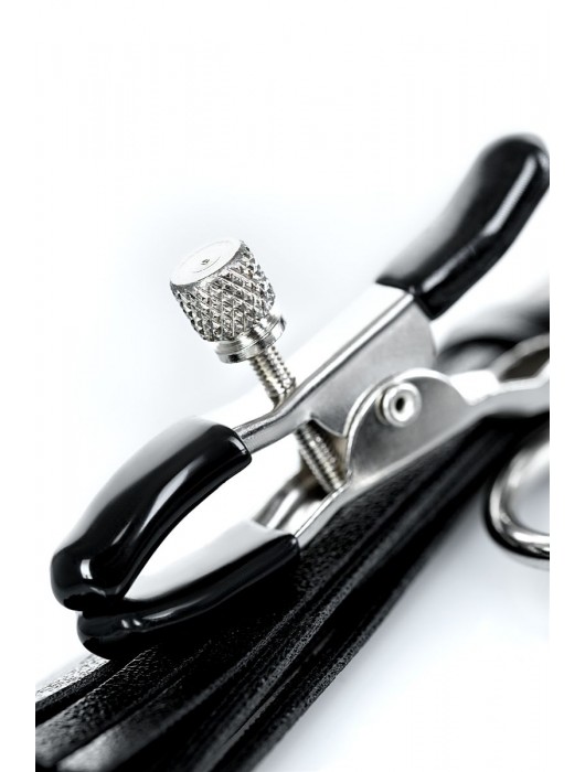 Черно-серебристые зажимы для сосков Theatre с кисточками - ToyFa - купить с доставкой в Набережных Челнах