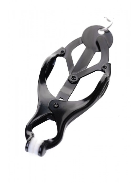 Черно-серебристые зажимы для сосков с кольцом для пениса TOYFA Metal - ToyFa - купить с доставкой в Набережных Челнах