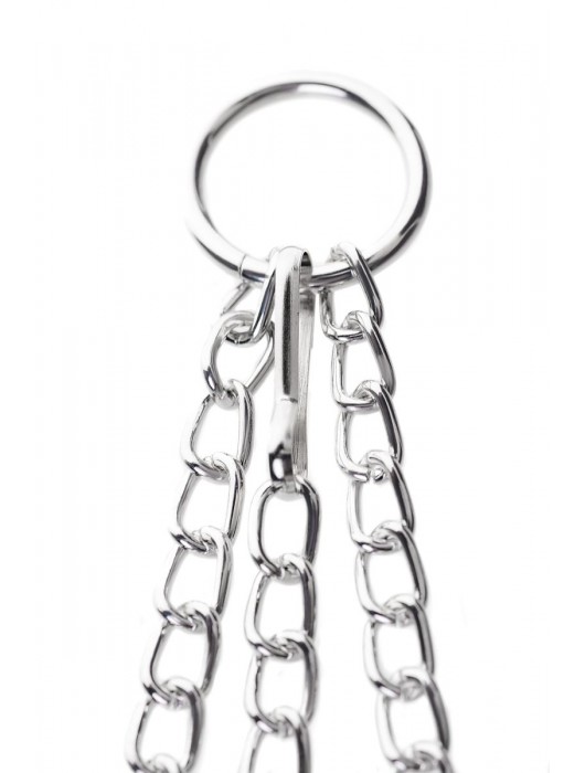 Черно-серебристые зажимы для сосков с кольцом для пениса TOYFA Metal - ToyFa - купить с доставкой в Набережных Челнах