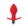 Красная анальная вибровтулка Glam - 9,7 см. - ToyFa