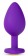 Фиолетовая анальная пробка Bling Plug Large с золотистым стразом - 9,5 см. - Blush Novelties - купить с доставкой в Набережных Челнах